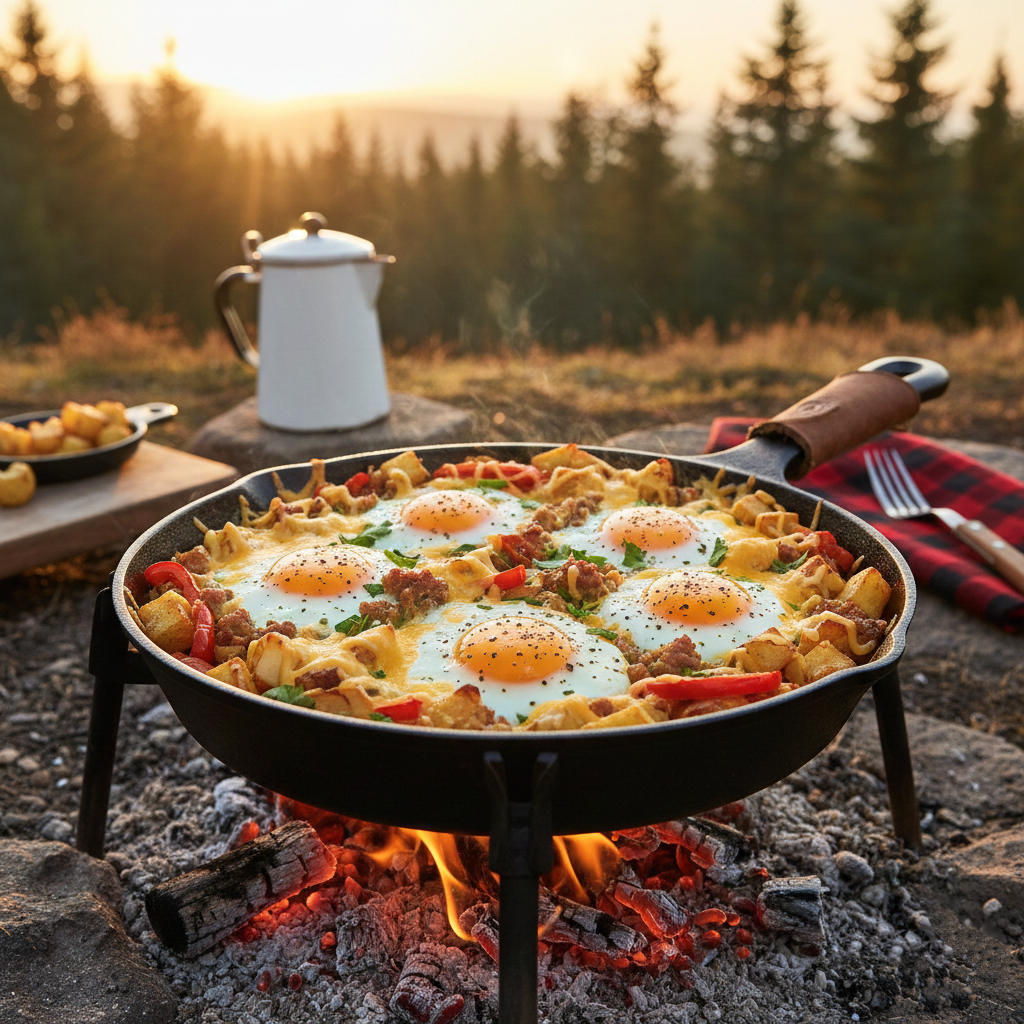Rise and Shine: The “Midwest Sunrise” Cast-Iron Breakfast Skillet