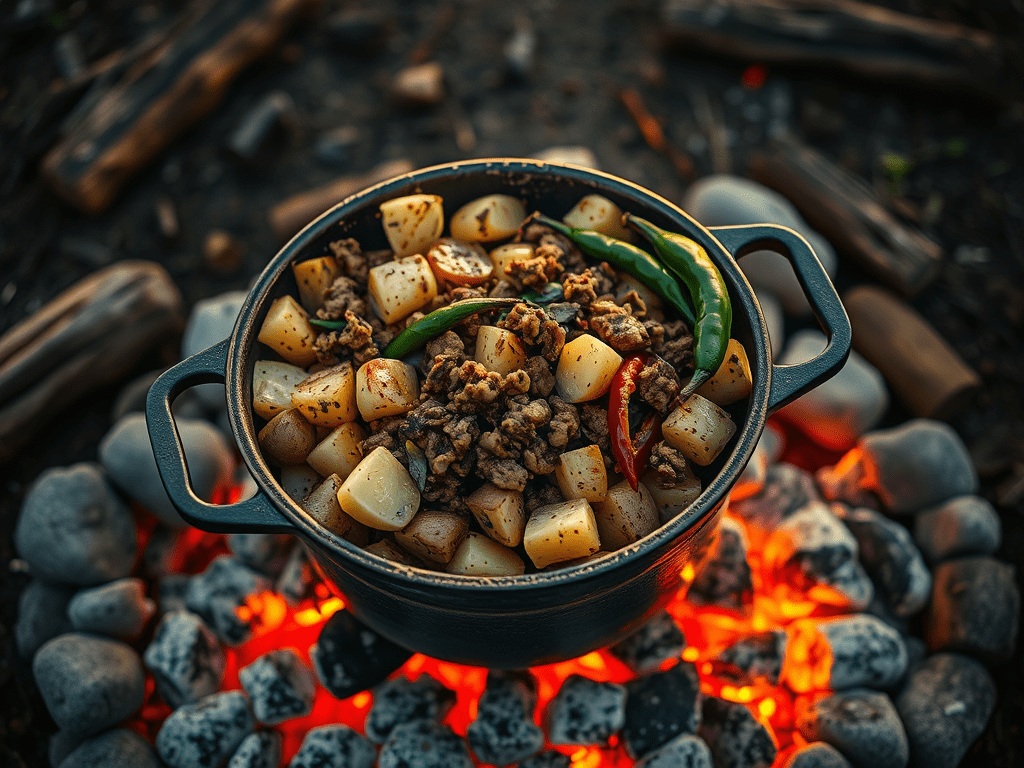The “Mountain Man” Dutch Oven Breakfast Hash